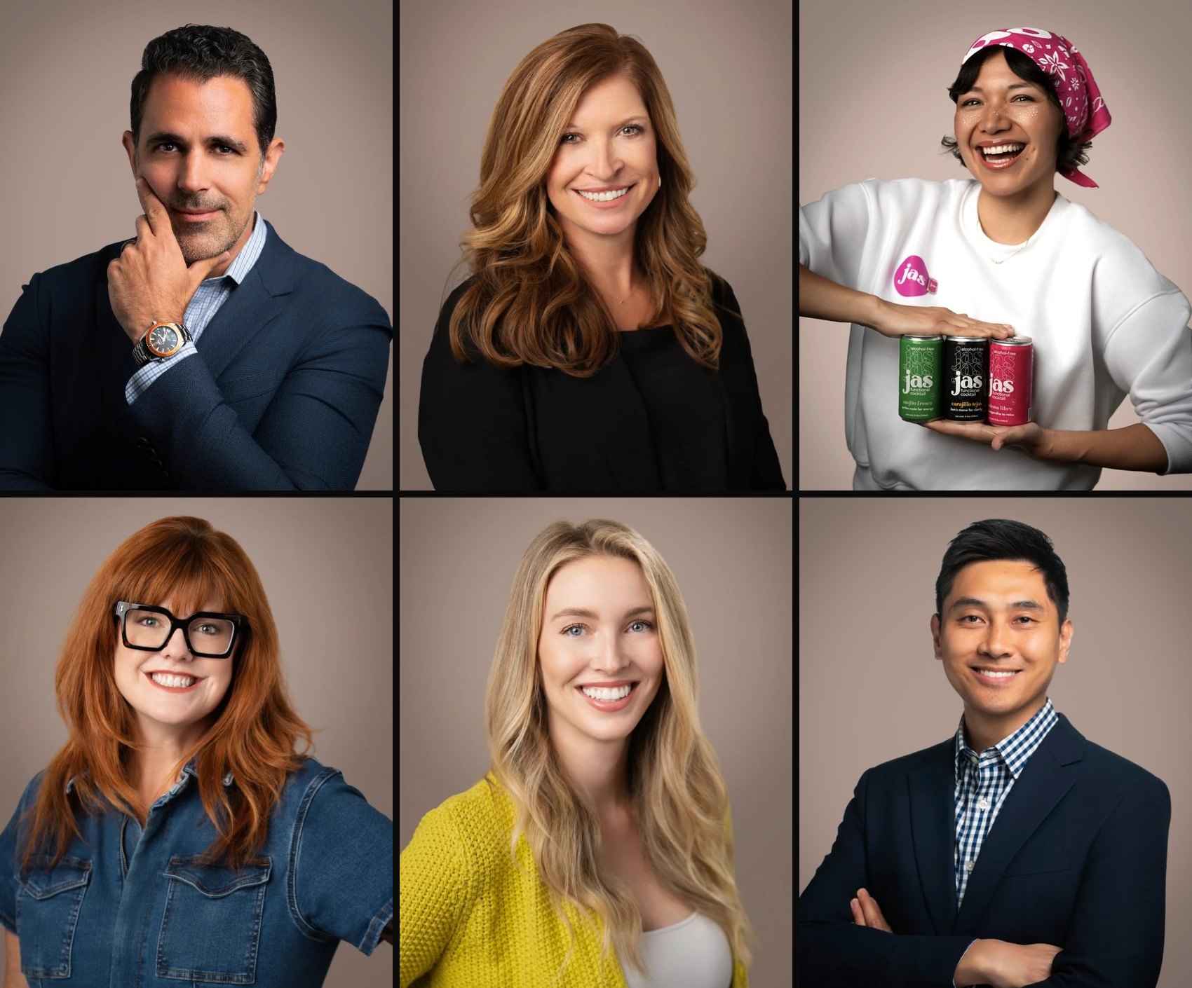 Six studio-quality headshots delivered from the Big Event Media booth